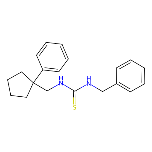 1-Benzyl-3-[(1-phenylcyclopentyl)methyl]thiourea structure