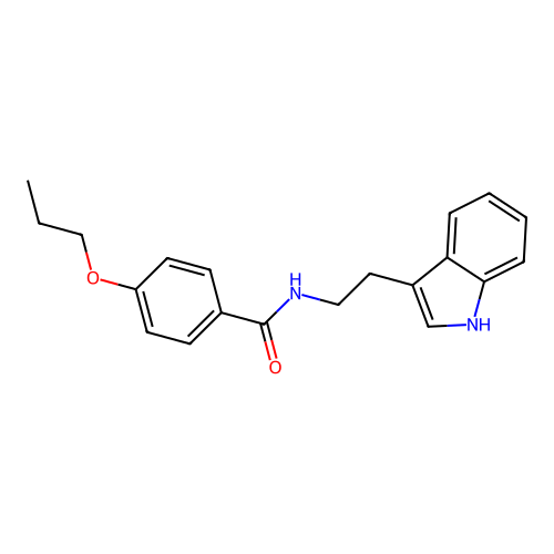 N-[2-(1H-indol-3-yl)ethyl]-4-propoxybenzamide structure