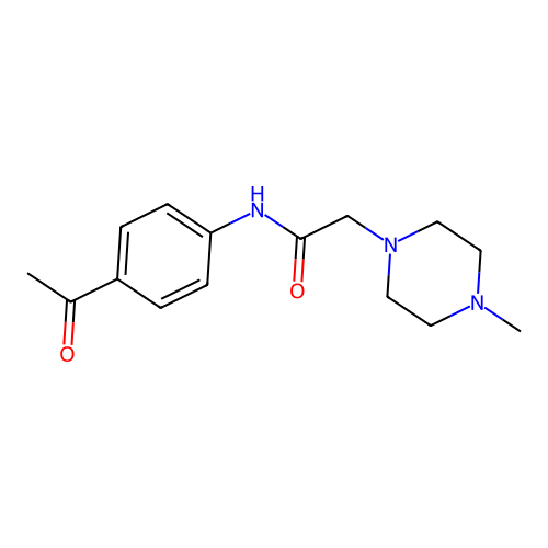 N-(4-acetylphenyl)-2-(4-methylpiperazin-1-yl)acetamide structure