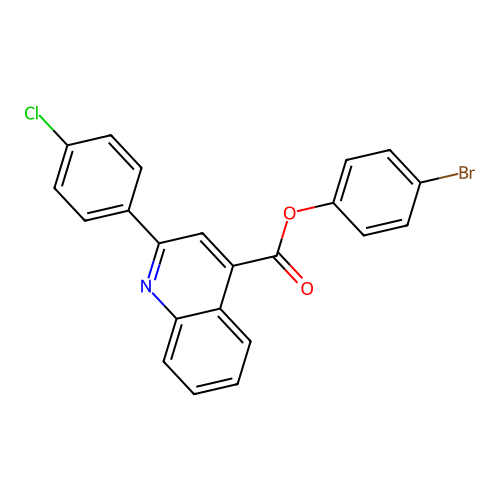 4-Bromophenyl 2-(4-chlorophenyl)quinoline-4-carboxylate structure