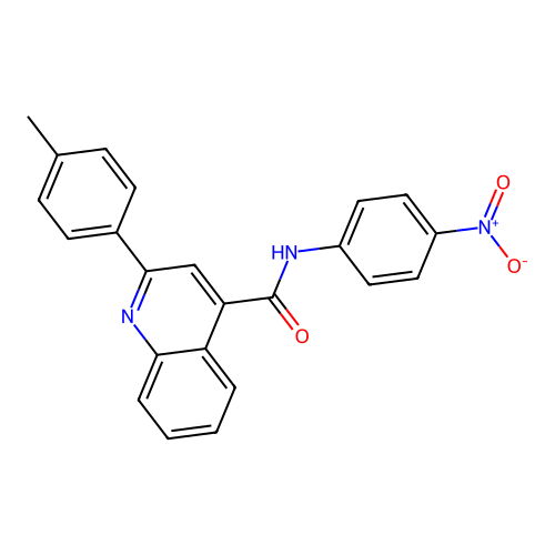 2-(4-methylphenyl)-N-(4-nitrophenyl)quinoline-4-carboxamide structure