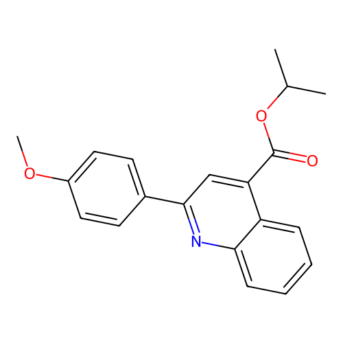 Propan-2-yl 2-(4-methoxyphenyl)quinoline-4-carboxylate structure