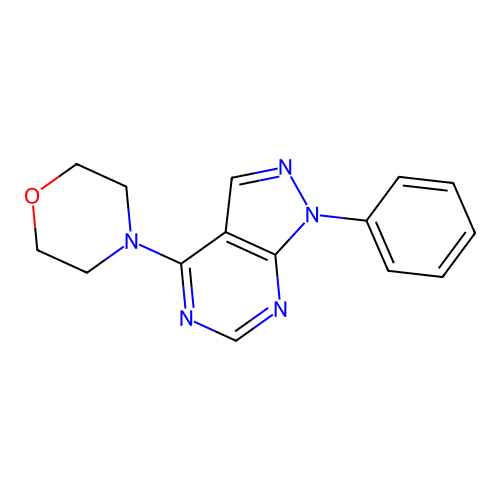 4-{1-phenyl-1H-pyrazolo[3,4-d]pyrimidin-4-yl}morpholine structure