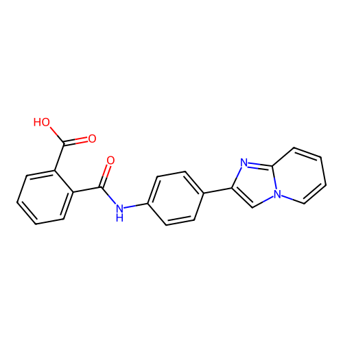 2-((4-(Imidazo[1,2-a]pyridin-2-yl)phenyl)carbamoyl)benzoic acid structure