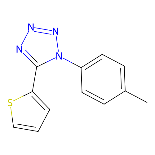 1-(4-Methylphenyl)-5-thiophen-2-yltetrazole structure
