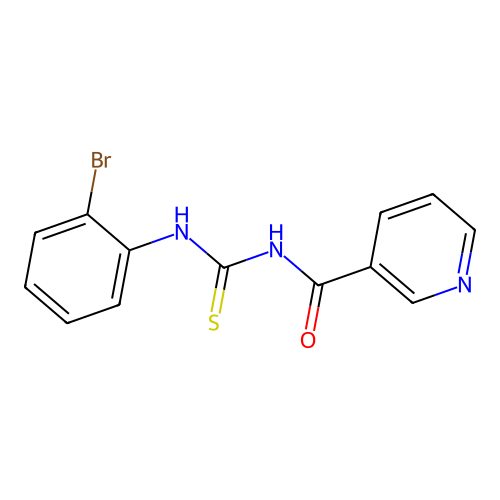 N-[(2-bromophenyl)carbamothioyl]pyridine-3-carboxamide structure