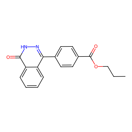 Propyl 4-(4-oxo-3,4-dihydrophthalazin-1-yl)benzoate structure