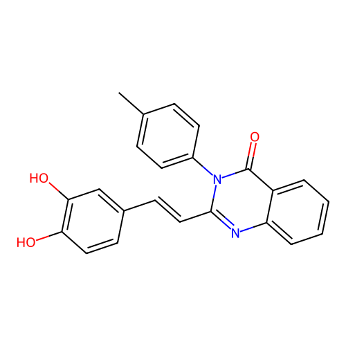 2-[2-(3,4-Dihydroxyphenyl)ethenyl]-3-(4-methylphenyl)quinazolin-4-one structure