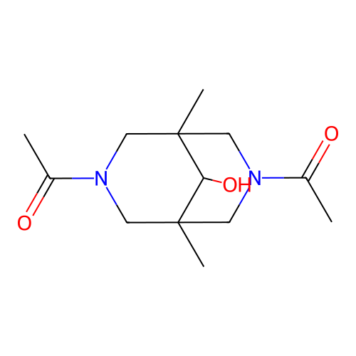 3,7-Diacetyl-1,5-dimethyl-3,7-diazabicyclo[3.3.1]nonan-9-ol structure
