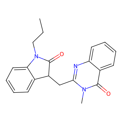 3-Methyl-2-(2-oxo-1-propyl-2,3-dihydro-1H-indol-3-ylmethyl)-3H-quinazolin-4-one structure