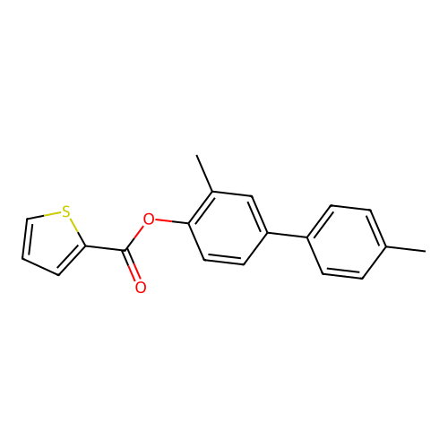 3,4'-Dimethyl[1,1'-biphenyl]-4-yl 2-thiophenecarboxylate structure