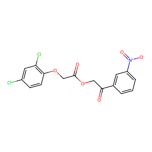 2-(3-Nitrophenyl)-2-oxoethyl (2,4-dichlorophenoxy)acetate structure
