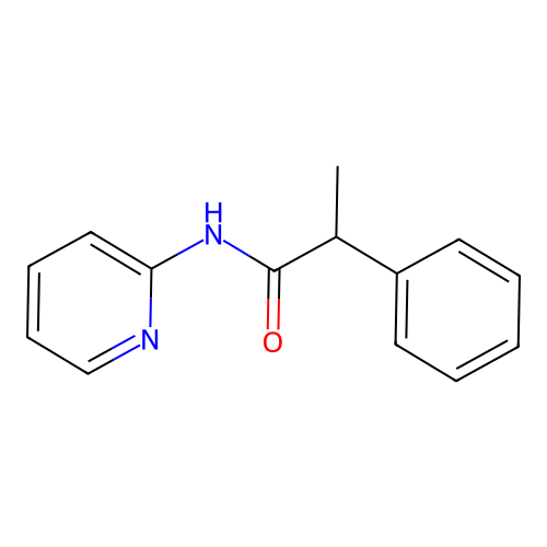 2-phenyl-N-pyridin-2-ylpropanamide structure
