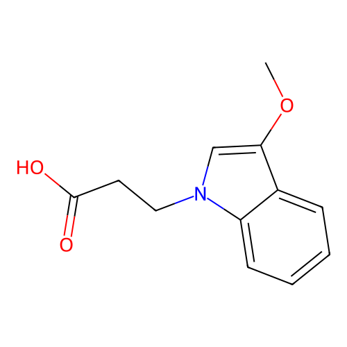 3-(3-methoxy-1H-indol-1-yl)propanoic acid structure