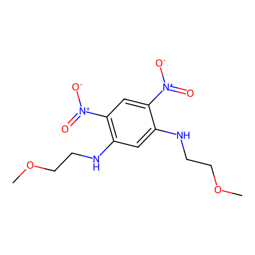 N~1~,N~3~-bis(2-methoxyethyl)-4,6-dinitro-1,3-benzenediamine structure