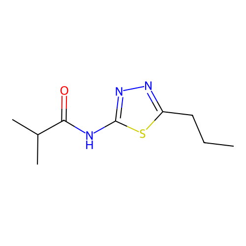 2-methyl-N-(5-propyl-1,3,4-thiadiazol-2-yl)propanamide structure