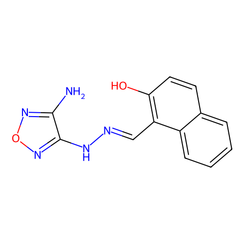 1-[[(4-Amino-1,2,5-oxadiazol-3-yl)hydrazo]methylidene]-2-naphthalenone structure