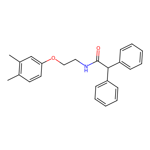 N-[2-(3,4-dimethylphenoxy)ethyl]-2,2-diphenylacetamide structure