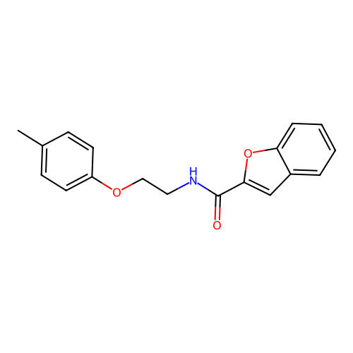N-[2-(4-methylphenoxy)ethyl]-1-benzofuran-2-carboxamide structure