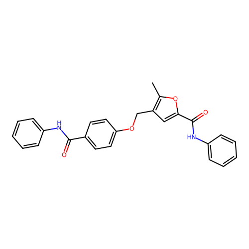 4-{[4-(anilinocarbonyl)phenoxy]methyl}-5-methyl-N-phenyl-2-furamide structure