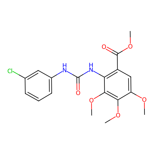Methyl 2-{[(3-chlorophenyl)carbamoyl]amino}-3,4,5-trimethoxybenzoate structure
