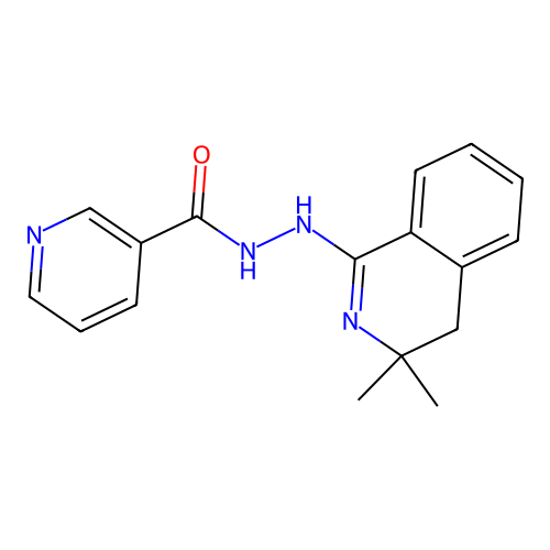 N'-(3,3-dimethyl-3,4-dihydro-1-isoquinolinyl)nicotinohydrazide structure