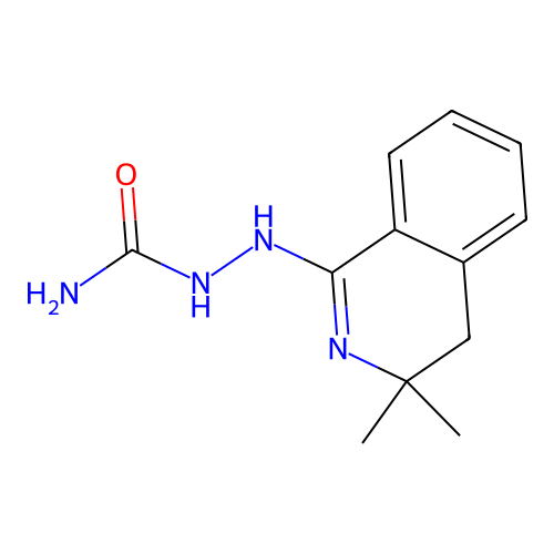 (2Z)-2-(3,3-dimethyl-3,4-dihydroisoquinolin-1(2H)-ylidene)hydrazinecarboxamide structure