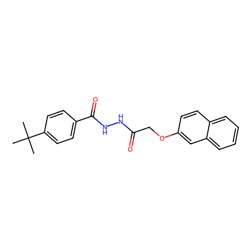 4-tert-butyl-N'-[(naphthalen-2-yloxy)acetyl]benzohydrazide structure