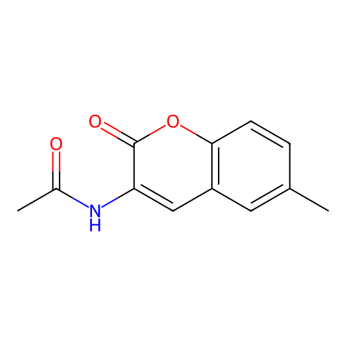 N-(6-methyl-2-oxo-2H-chromen-3-yl)acetamide structure