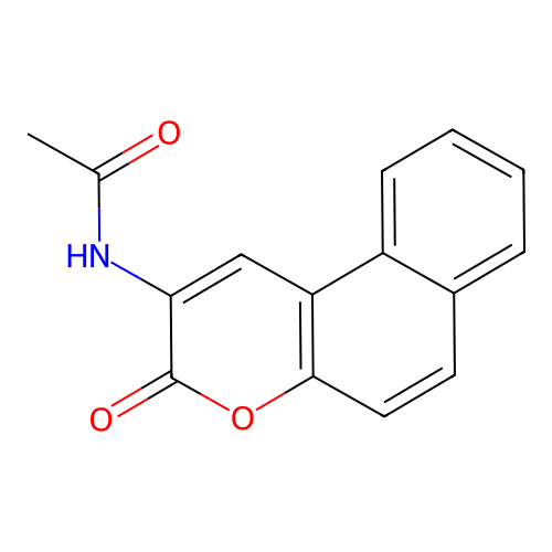 N-(3-oxobenzo[f]chromen-2-yl)acetamide structure