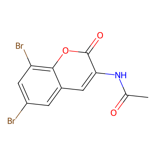 N-(6,8-dibromo-2-oxochromen-3-yl)acetamide structure