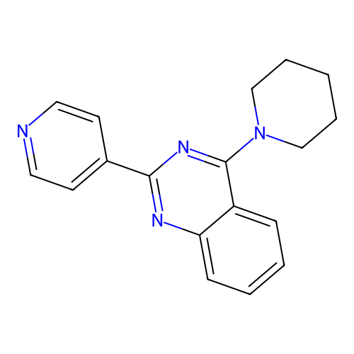 4-(Piperidin-1-yl)-2-(pyridin-4-yl)quinazoline structure