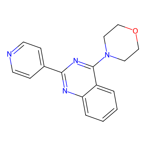 4-Morpholin-4-yl-2-pyridin-4-yl-quinazoline structure