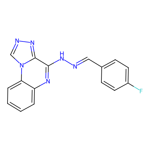 4-(2-(4-Fluorobenzylidene)hydrazinyl)-[1,2,4]triazolo[4,3-a]quinoxaline structure