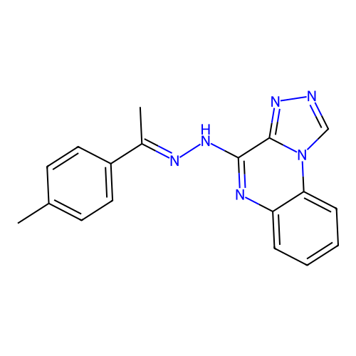 C18H16N6 structure