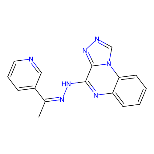 4-(2-(1-(Pyridin-3-yl)ethylidene)hydrazinyl)-[1,2,4]triazolo[4,3-a]quinoxaline structure