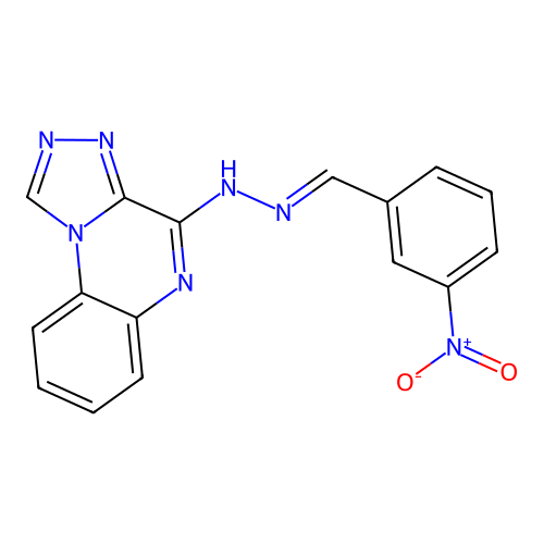 4-(2-(3-Nitrobenzylidene)hydrazinyl)-[1,2,4]triazolo[4,3-a]quinoxaline structure