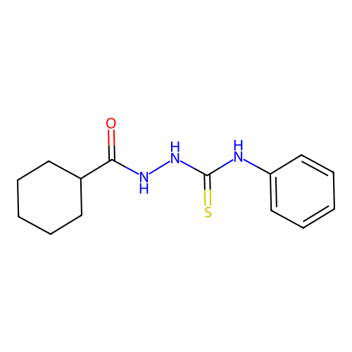 2-(cyclohexylcarbonyl)-N-phenylhydrazinecarbothioamide structure