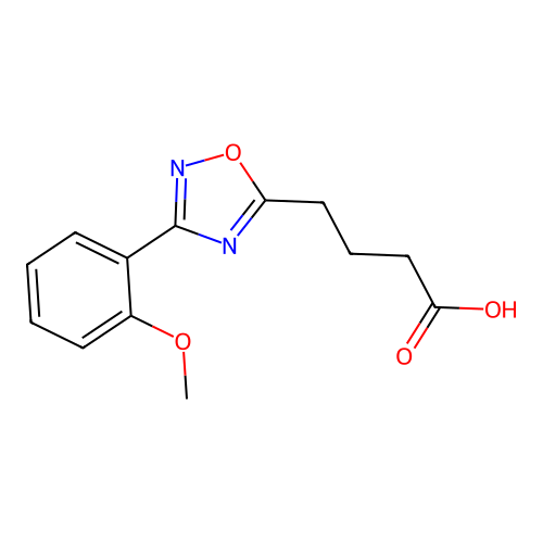 4-[3-(2-Methoxyphenyl)-1,2,4-oxadiazol-5-yl]butanoic acid structure