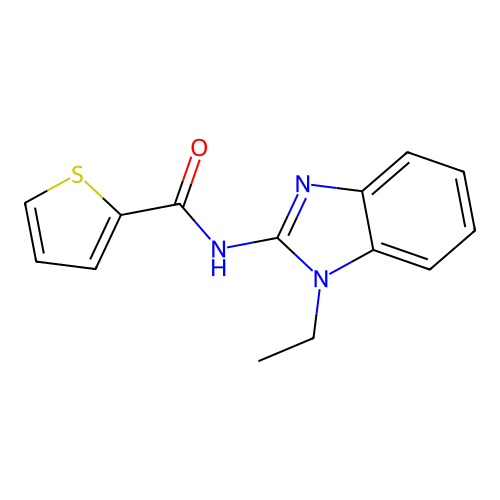 N-(1-ethylbenzimidazol-2-yl)thiophene-2-carboxamide structure
