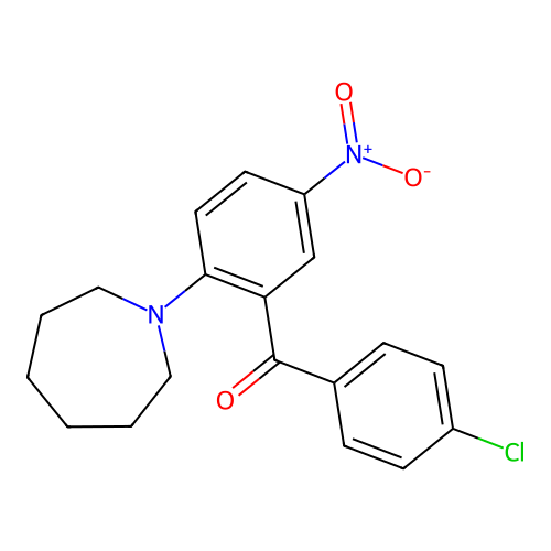 (2-(Azepan-1-yl)-5-nitrophenyl)(4-chlorophenyl)methanone structure
