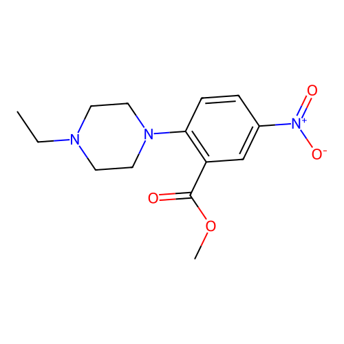 Methyl 2-(4-ethylpiperazin-1-yl)-5-nitrobenzoate structure