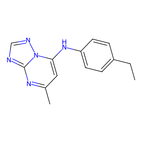 N-(4-ethylphenyl)-5-methyl-[1,2,4]triazolo[1,5-a]pyrimidin-7-amine structure