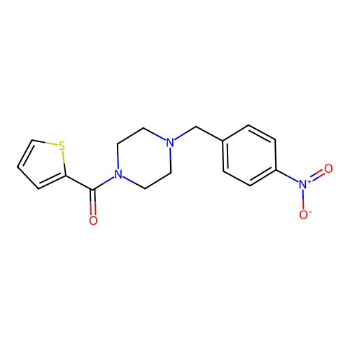 1-(4-Nitrobenzyl)-4-(2-thienylcarbonyl)piperazine structure