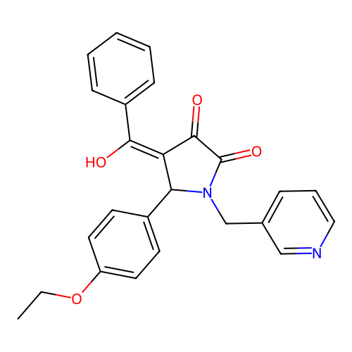 4-benzoyl-5-(4-ethoxyphenyl)-3-hydroxy-1-(pyridin-3-ylmethyl)-1H-pyrrol-2(5H)-one structure