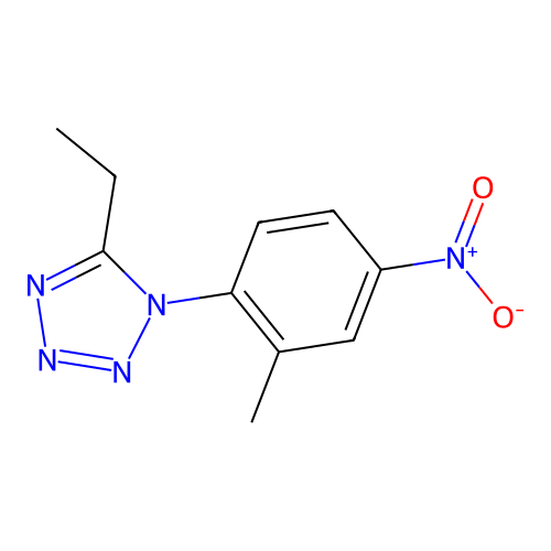 5-ethyl-1-(2-methyl-4-nitrophenyl)-1H-tetrazole structure