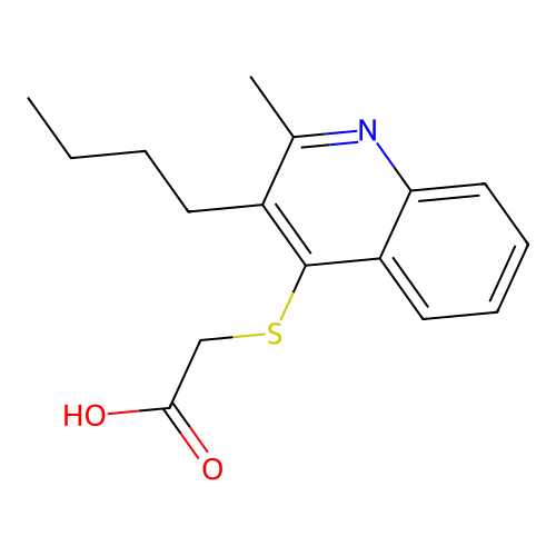 [(3-Butyl-2-methylquinolin-4-yl)sulfanyl]acetic acid structure
