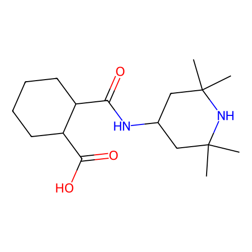 2-(2,2,6,6-Tetramethyl-piperidin-4-ylcarbamoyl)-cyclohexanecarboxylic acid structure