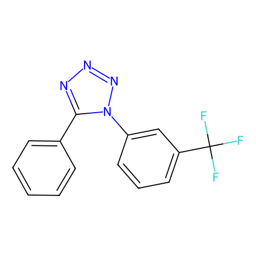 5-phenyl-1-[3-(trifluoromethyl)phenyl]-1H-tetraazole structure