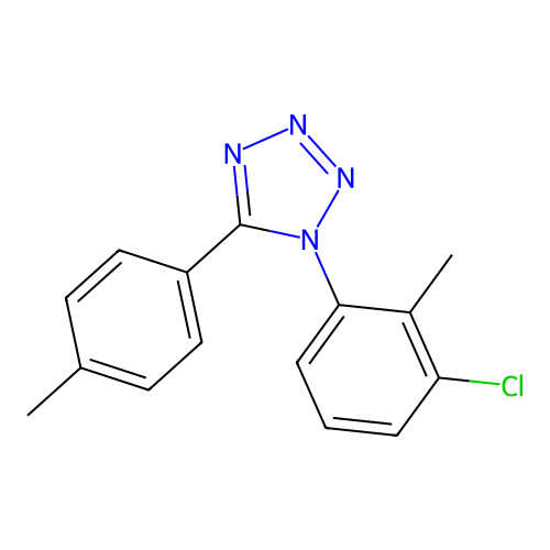 1-(3-chloro-2-methylphenyl)-5-(4-methylphenyl)-1H-tetraazole structure